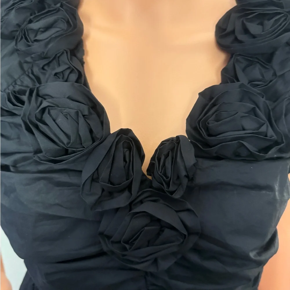 English Factory Black Ruched Ruffled Mini Dress - Picture 9 of 15